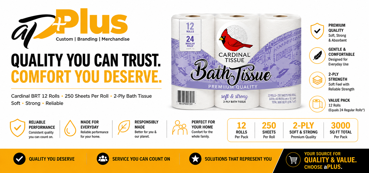 Cardinal premium 2-ply bath tissue — quality you can trust, comfort you deserve