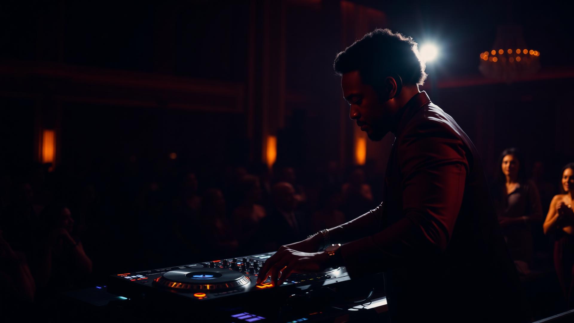 DJ performing at an upscale event